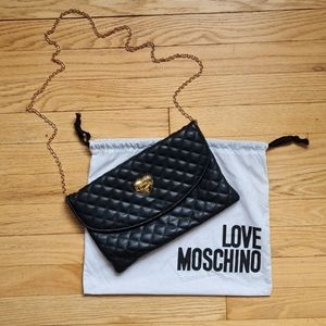 Love Moschino Quilted Chain-Strap Crossbody